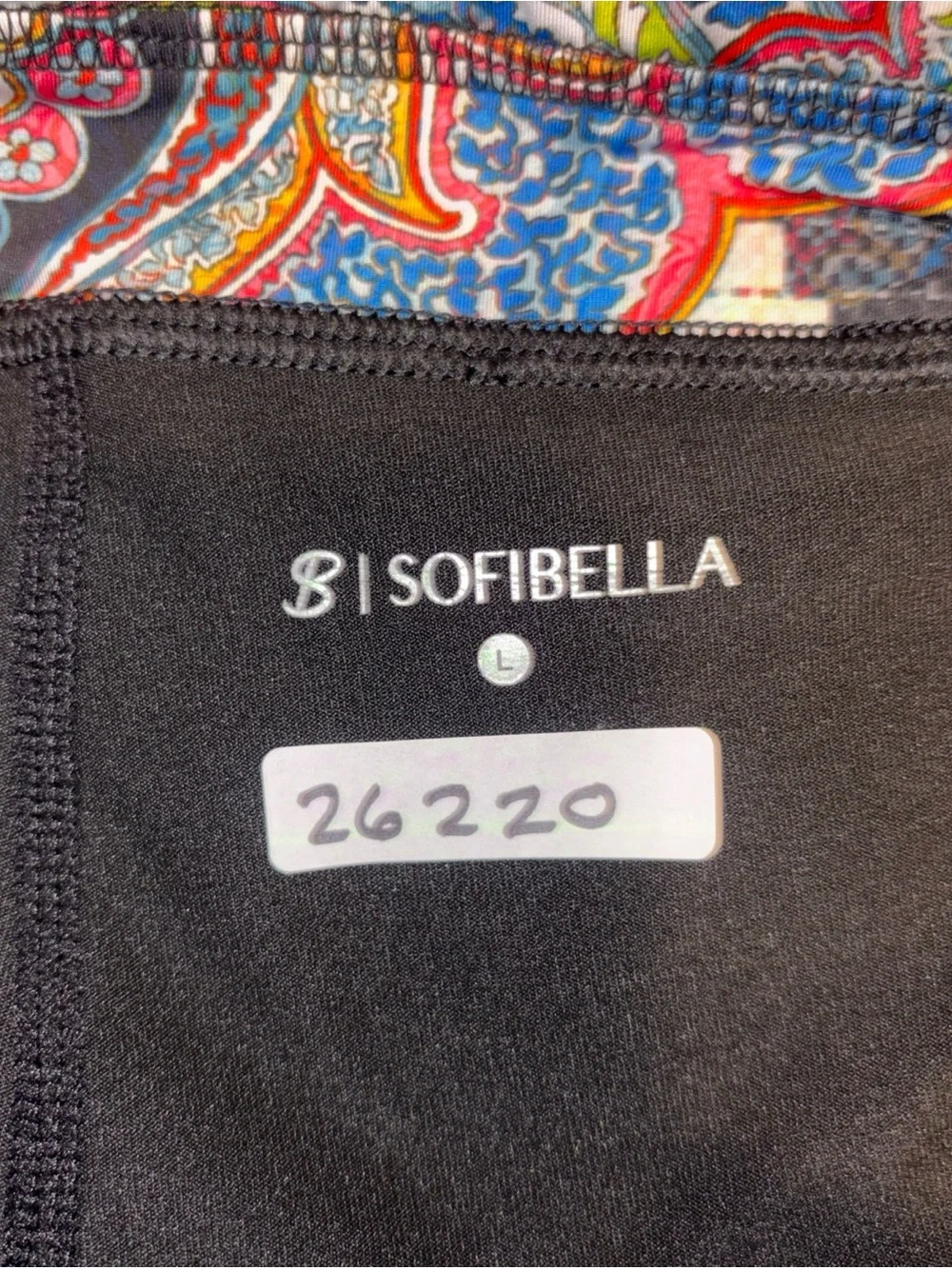Sofibella Golf Skort L Paisley print  skirt over shorts pickleball Ruffle Fringe